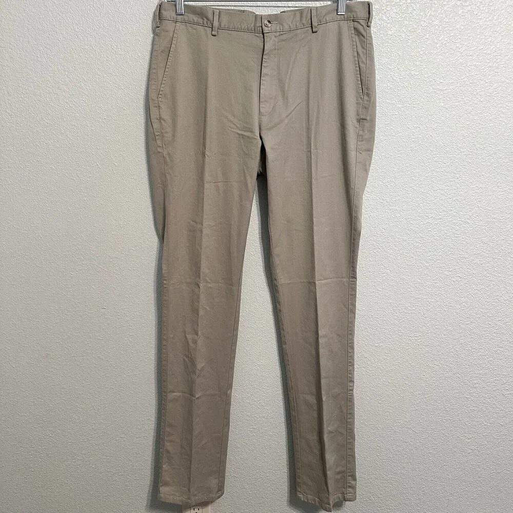 PETER MILLAR Pants Mens Size 36x36 Crown Pilot Flat Front MTN Gray Golf Trouser